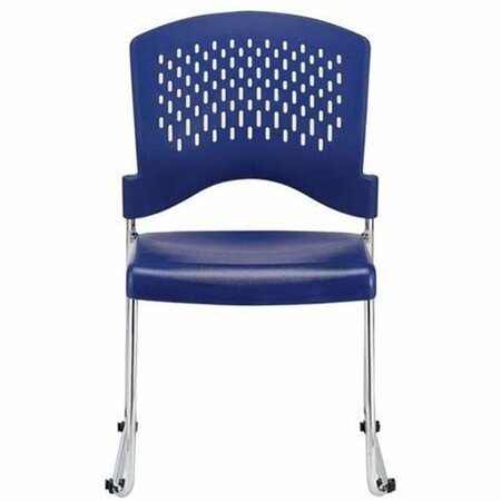 GFANCY FIXTURES Navy Plastic Guest Chair - 18 x 23 x 34 in. GF3099577